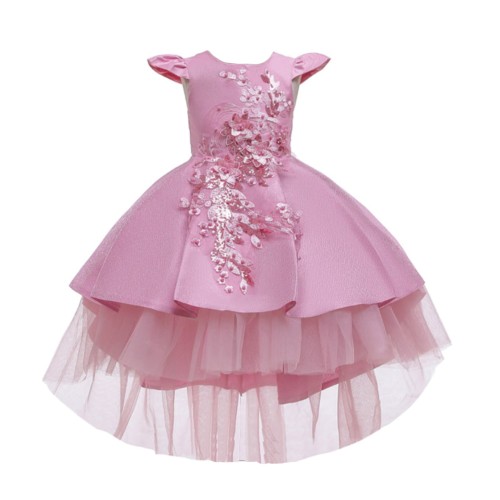 Salmon Pink Hi-Low Dress