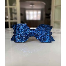 Navy Blue Bow Glitter Hair Band