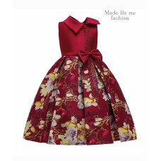 Sweet Jacquard Dress - Red