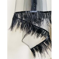 Black feather dupatta