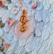 Rose Quartz Crystal Necklace Pendant with Chain
