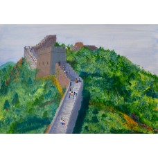 The Great Wall of China/ original art/ landscape/ seven wonders of the world