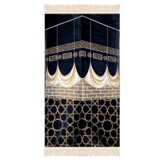 Salah Prayer Mat - Kaaba Geometric - Black