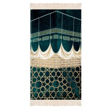Salah Prayer Mat - Kaaba Geometric - Green
