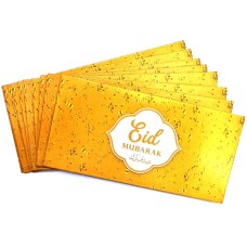 Eid Mubarak Gift Money Envelopes Wallets - Packet of 10 - Gold