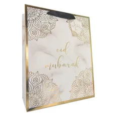 Eid Mubarak Gift Bag - Marble & Gold Foil