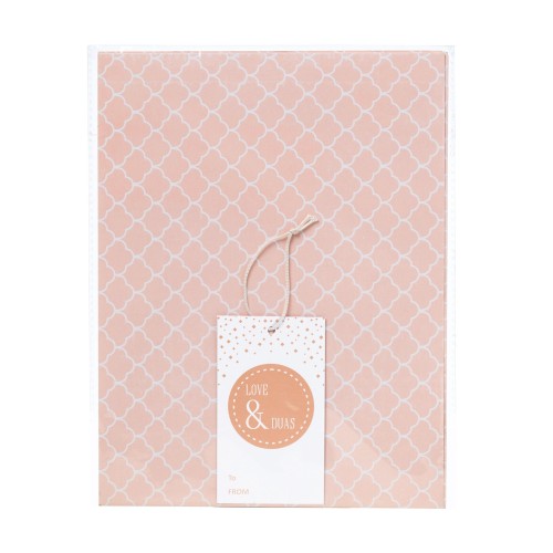 Love & Du'as Gift Wrap and Tag - Blush
