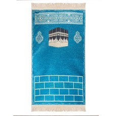Luxury Padded Salah Prayer Mat - Kaaba - Turquoise