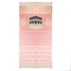 Luxury Padded Salah Prayer Mat - Kaaba - Pink