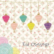 Eid Mubarak Card - Eid Greetings - Iris Lanterns