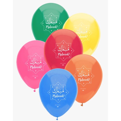 Mubarak Balloons - Multicolour - 10 pack