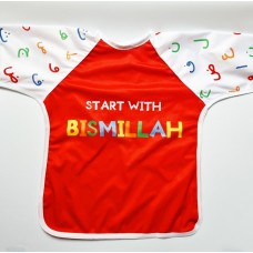 Arabic Alphabet (Start With Bismillah) Long Sleeve Bib