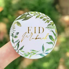 Eid Mubarak Foil Stickers - Green & Gold