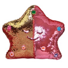 My Dua Pillow - Flippable Sequin Pillows with Light and Sound (Rose / Gold)