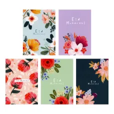 Floral Multipack Eid Mubarak Cards - 5 Pack