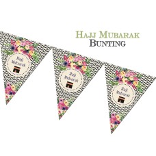 Hajj Mubarak Bunting - Floral