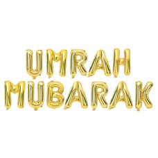 Umrah Mubarak Foil Balloon Kit - Gold