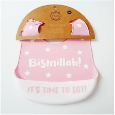 Bismillah' It's Time To Eat Bib (Pink)