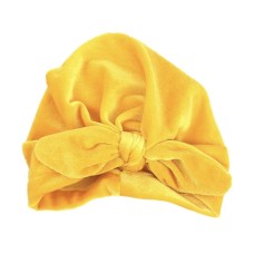 My Mini Bubba - Yellow Velour Turban Hat