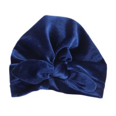 My Mini Bubba - Navy Blue Velour Turban Hat