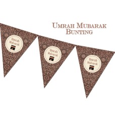 Umrah Mubarak Bunting - Copper Antique