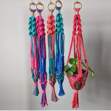 Macramé Plant Hanger - Two-Tone Style - 20 colours