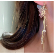 Fairy Wing Dangle earrings, Fairycore earrings, Butterfly earrings, Elegant Bridal earrings, Fantasy Earrings, Delicate Butterfly Earrings