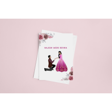 Personalised Asian Bride and Groom card | Indian Bride and Groom Card | Indian Wedding Gift | Wedding card | Personalised Wedding card | Colourful Wedding card | Married Couple card