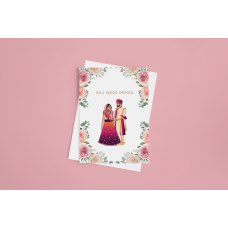 Personalised Wedding card | Sikh Wedding card | Groom and Bride Wedding card | Colourful Sikh Wedding card | Indian Bride and Groom Card | Luxury Sikh Wedding Card | Indian Wedding Gift 