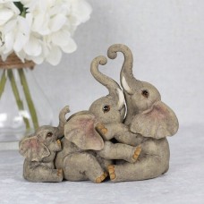 Family Elephant Statue, Special Gift for Parents, Family Hug, Gift for dad. Family Hugging Elephants