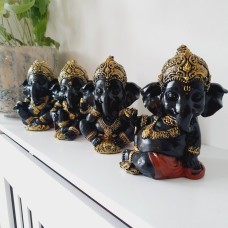 Black Ganesh Collection - Ganesha Statues Set of 4