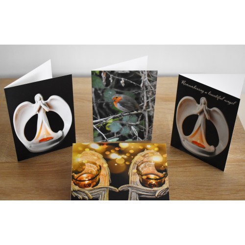 Pack of 4 Sympathy Greeting Cards - Grief - Mourning - Funeral - Spiritual Belief
