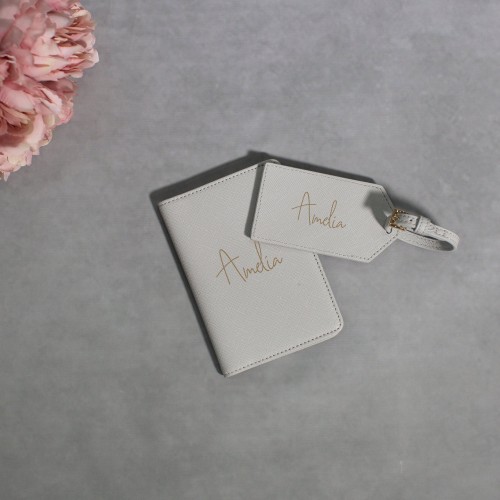 Personalised Passport Cover | passport set | luggage tag | holiday | wedding present | bridal shower gift