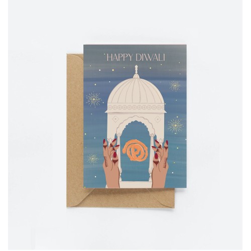 Diwali Card | Contemporary Jalebi Mughal Design