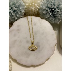 Oval Evil Eye Necklace