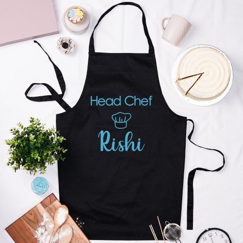 Custom Head Chef Apron - Chef's Hat, Cooking, Kitchen, Personalised, Adult