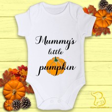 Mummy's Little Pumpkin Baby Bodysuit, Halloween