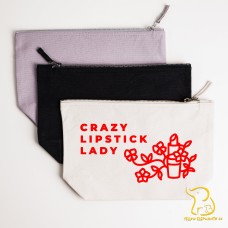 Crazy Lipstick Lady Bag, Wedding, Bride, Bridesmaid, Gift, Make Up Brush Bag, Accessories