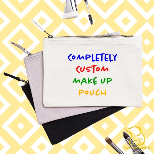 Completely Custom Pouch, Cosmetics, Make Up, Wedding, Bride, Bridesmaid, Gift, Make Up Brush Bag, Accessories
