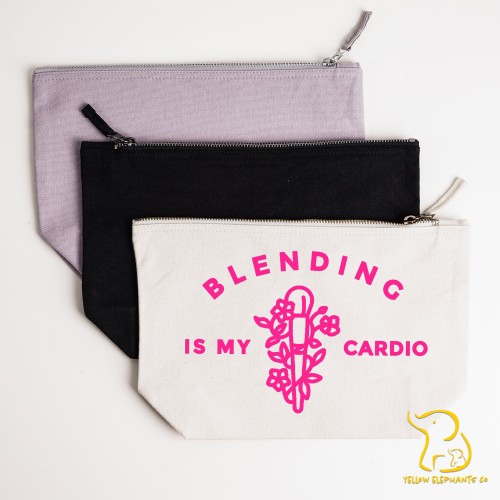 Blending Is My Cardio Bag, Cosmetic Bag, Wedding, Bride, Bridesmaid, Gift, Make Up Brush Bag, Accessories