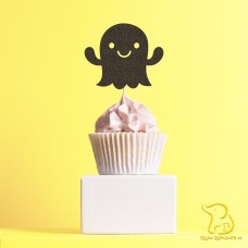 Ghost Cupcake Topper, 23 colours available - Glitter / Metallic / Holographic / Mirror