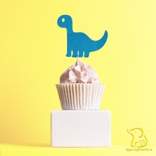 Dinosaur Cupcake Topper, 23 colours available - Glitter / Metallic / Holographic / Mirror