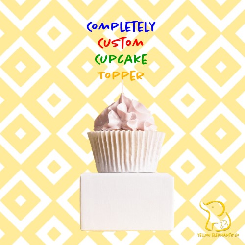 Completely Custom Cupcake Toppers, 23 colours available - Glitter / Metallic / Holographic / Mirror