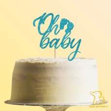 Oh Baby Cake Topper, 23 colours available