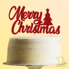Merry Christmas Cake Topper, 23 colours available