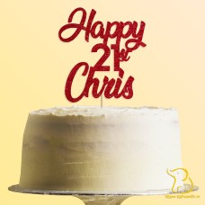 Custom Birthday Cake Topper, 23 colours available, Personalised