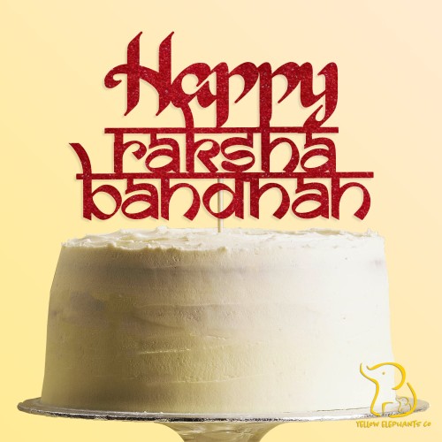 Happy Raksha Bandhan Cake Topper, 23 colours available