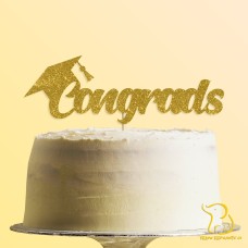 Congrads Cake Topper, 23 colours available, Graduation, Exams, Driving