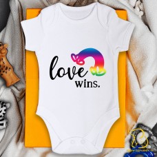 Love Wins Baby Bodysuit - Rainbow, Pride