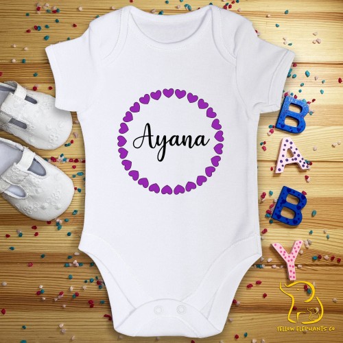 Custom Baby Name Baby Bodysuit - Newborn, New Parents, Gift